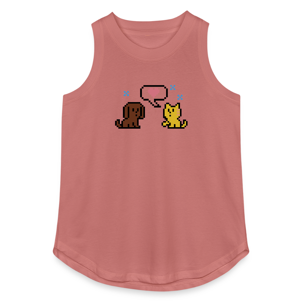 
                  
                    8-Bit Dog & Cat Relaxed Tank Top - mauve
                  
                