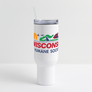 WHS License Plate 40 oz Travel Tumbler - white