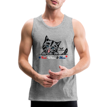 Load image into Gallery viewer, Red White &amp; Mew Classic Premium Tank - heather gray