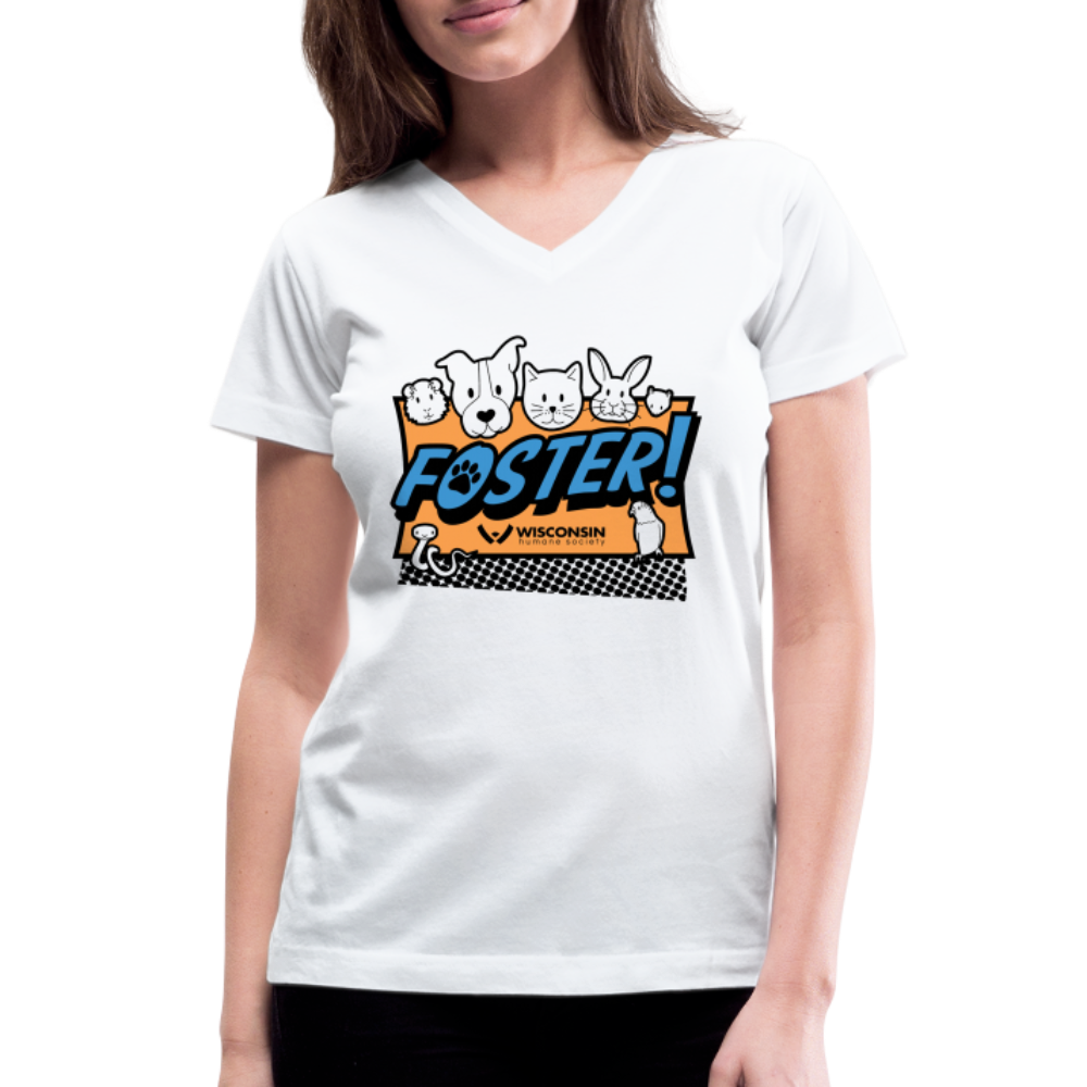 
                  
                    Foster Logo Contoured V-Neck T-Shirt - white
                  
                