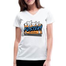 Load image into Gallery viewer, Foster Logo Contoured V-Neck T-Shirt - white