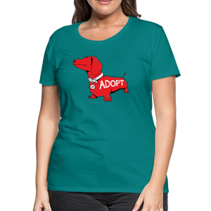 "Big Red Dog" Contoured Premium T-Shirt - teal