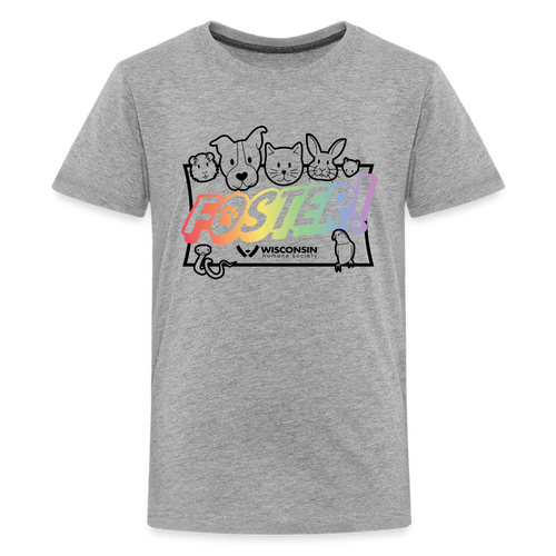 Foster Pride Kids' Premium T-Shirt - heather gray