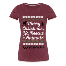 Load image into Gallery viewer, Ya Rescue Animal Contoured Premium T-Shirt - heather burgundy