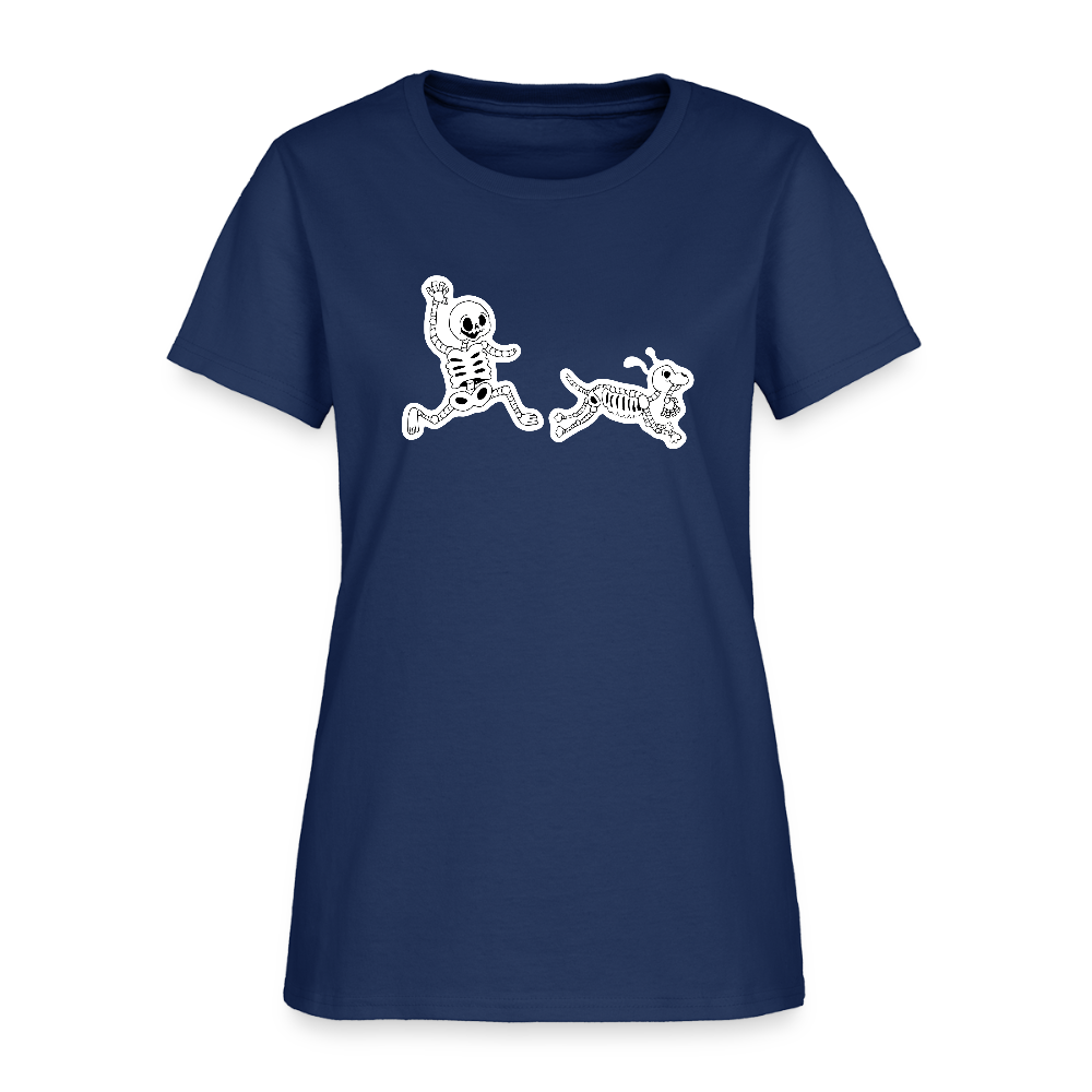 
                  
                    Skeleton Friends Contoured T-Shirt -  blue dusk
                  
                