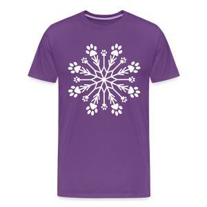 Paw Snowflake Premium T-Shirt - purple