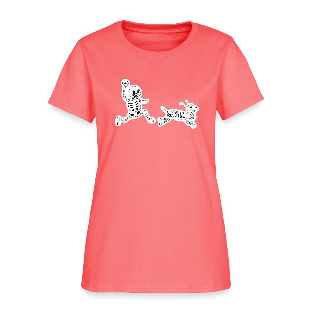 
                  
                    Skeleton Friends Contoured T-Shirt - coral
                  
                