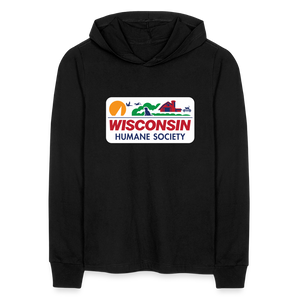 WHS License Plate Long Sleeve Hoodie Shirt - black