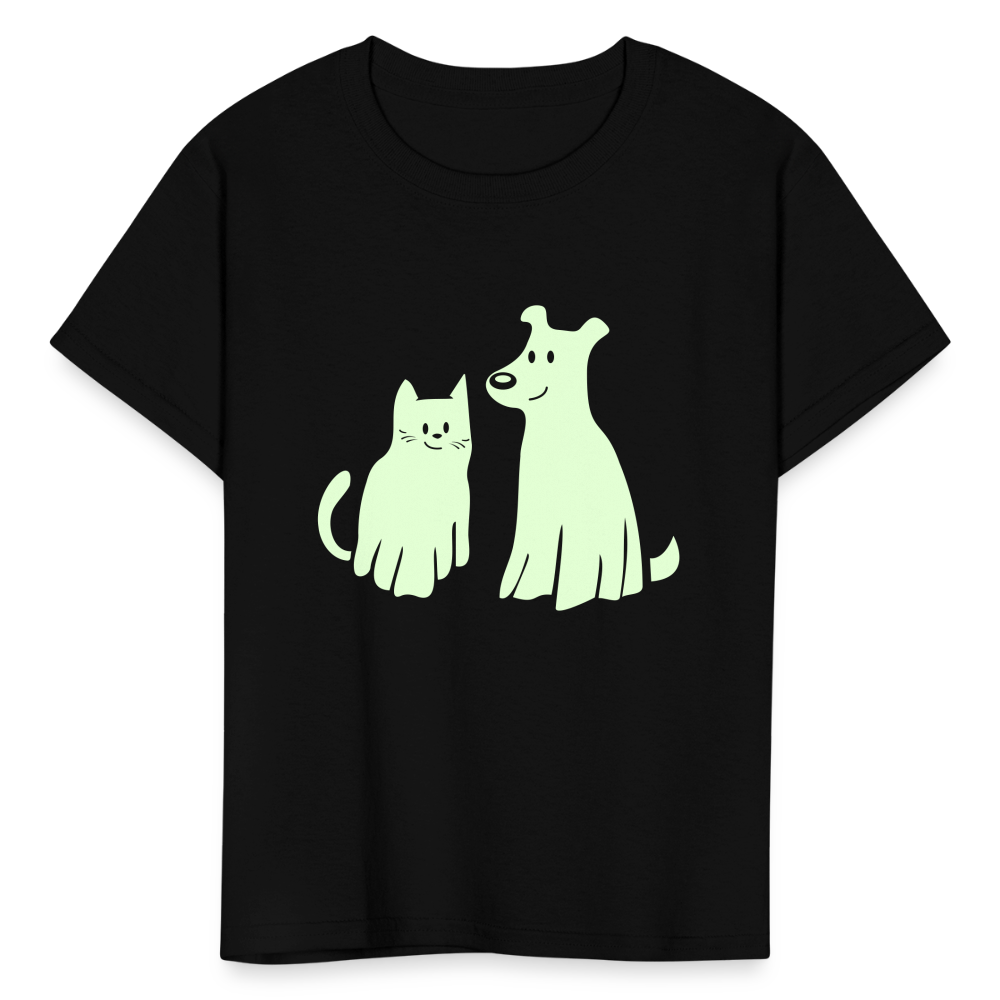 Halloween Costume Glow-in-the-Dark Kids' T-Shirt - black