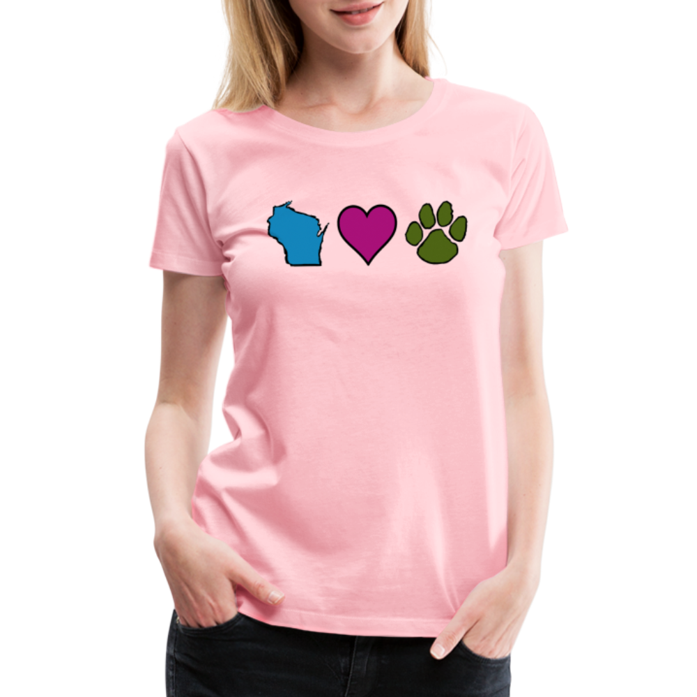 
                  
                    WI Loves Pets Contoured Premium T-Shirt - pink
                  
                