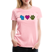 Load image into Gallery viewer, WI Loves Pets Contoured Premium T-Shirt - pink