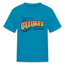 Load image into Gallery viewer, WHS &quot;Greetings from Ozaukee&quot; Kids&#39; T-Shirt - turquoise