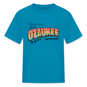 WHS "Greetings from Ozaukee" Kids' T-Shirt - turquoise