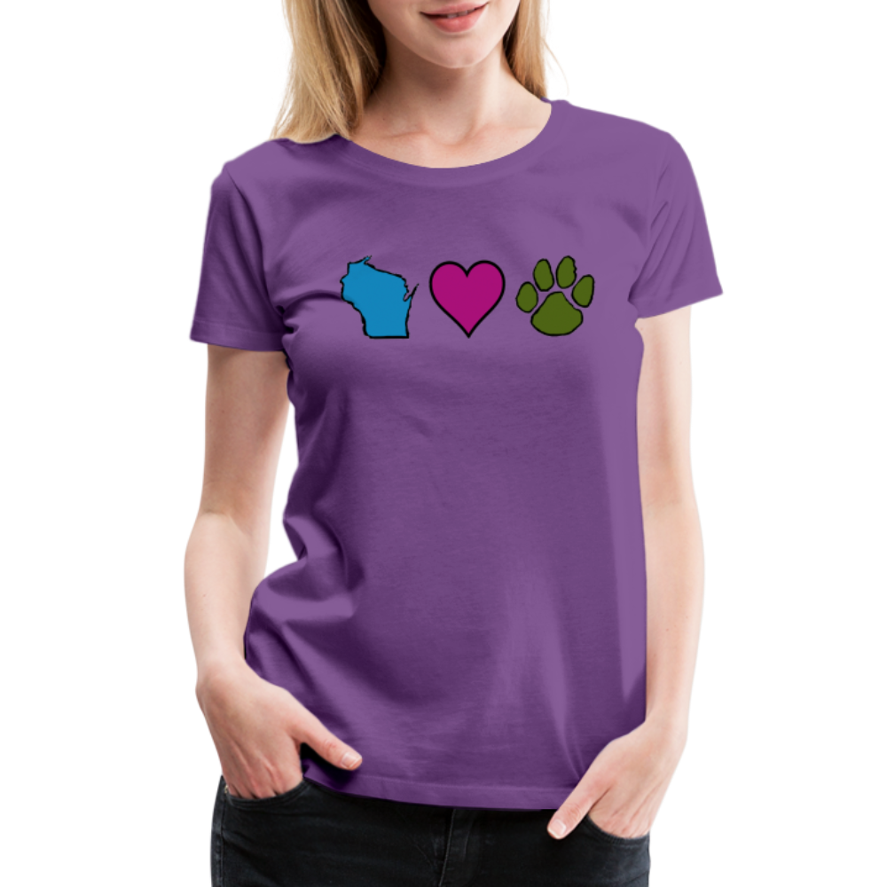 
                  
                    WI Loves Pets Contoured Premium T-Shirt - purple
                  
                