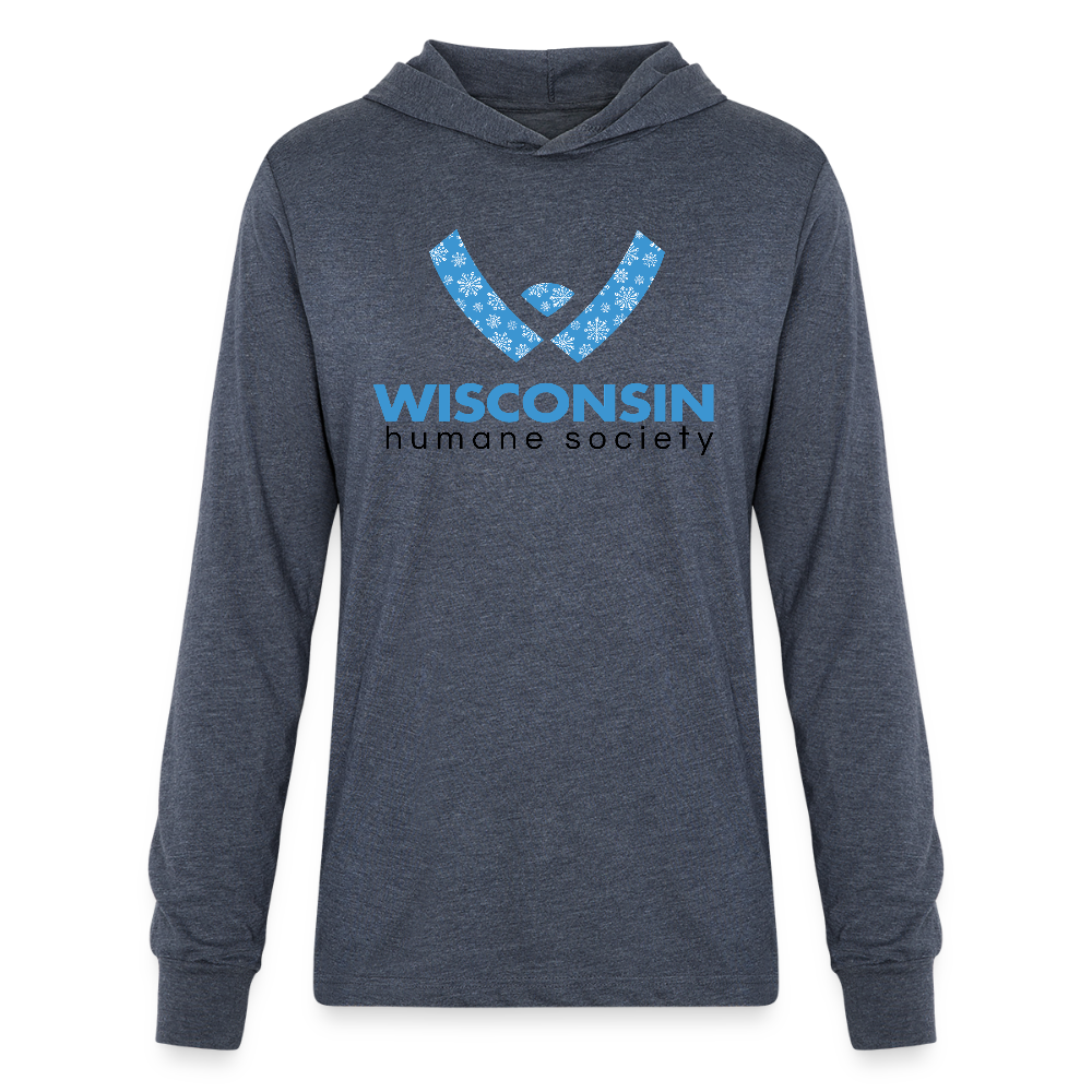 WHS Snow Logo Long Sleeve Hoodie Shirt - heather navy