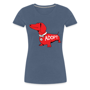 "Big Red Dog" Contoured Premium T-Shirt - heather blue