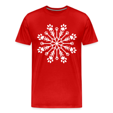 Load image into Gallery viewer, Paw Snowflake Premium T-Shirt - red