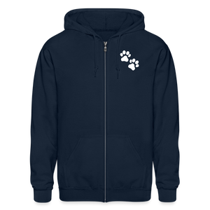 WHS Logo Heavy Blend Adult Zip Hoodie - navy