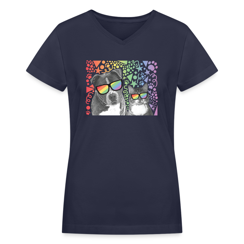 
                  
                    Pride Party Contoured V-Neck T-Shirt - navy
                  
                