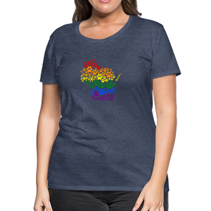 Pride Paws Contoured Premium T-Shirt - heather blue