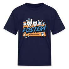 Load image into Gallery viewer, Foster Winter Logo Kids&#39; T-Shirt - navy