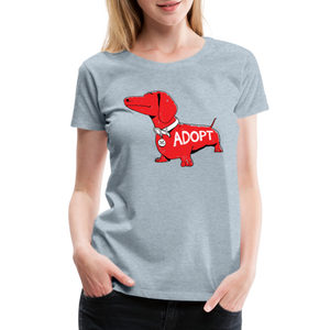 "Big Red Dog" Contoured Premium T-Shirt - heather ice blue