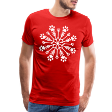 Load image into Gallery viewer, Paw Snowflake Premium T-Shirt - red