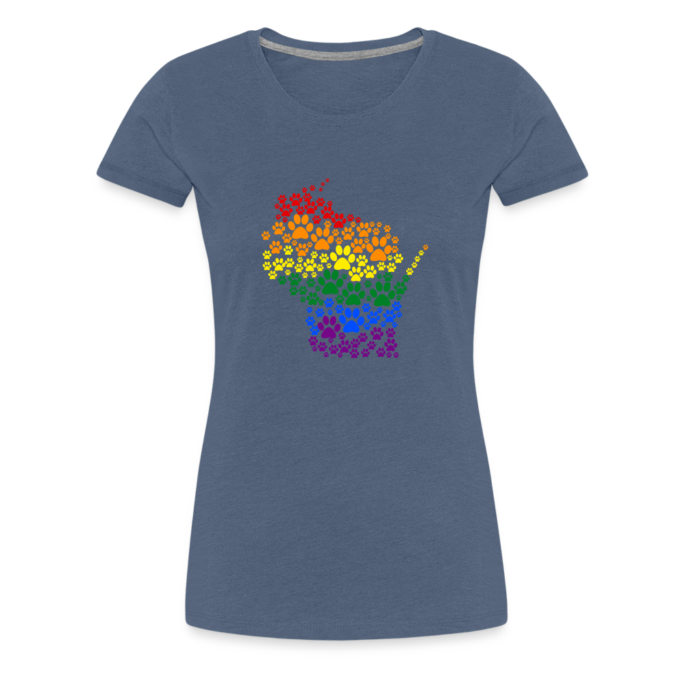 
                  
                    Pride Paws Contoured Premium T-Shirt - heather blue
                  
                