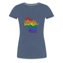 Load image into Gallery viewer, Pride Paws Contoured Premium T-Shirt - heather blue