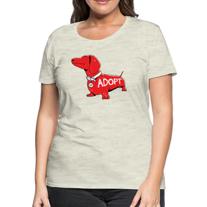 "Big Red Dog" Contoured Premium T-Shirt - heather oatmeal