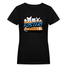 Load image into Gallery viewer, Foster Logo Contoured V-Neck T-Shirt - black