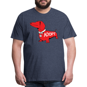 "Big Red Dog" Classic Premium T-Shirt - heather blue