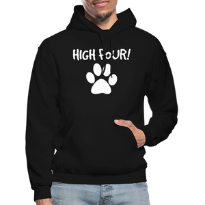 High Four! Heavy Blend Adult Hoodie - black