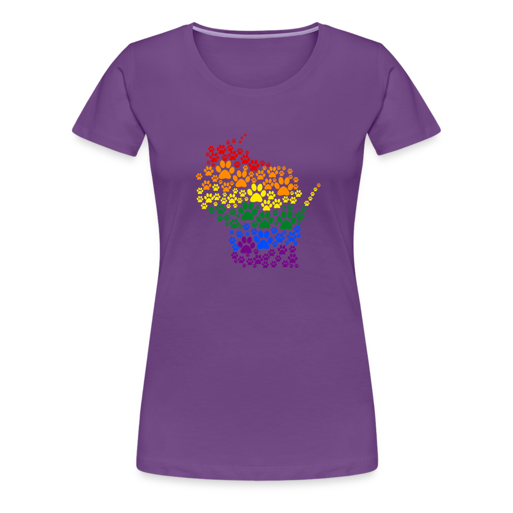 
                  
                    Pride Paws Contoured Premium T-Shirt - purple
                  
                