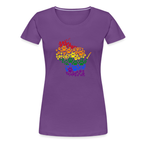 Pride Paws Contoured Premium T-Shirt - purple