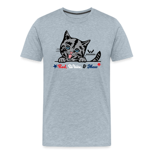 Red White & Mew Classic Premium T-Shirt - heather ice blue