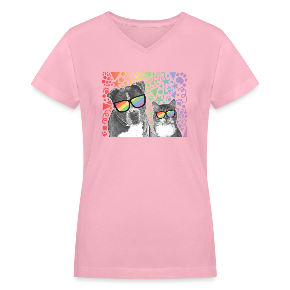 
                  
                    Pride Party Contoured V-Neck T-Shirt - pink
                  
                