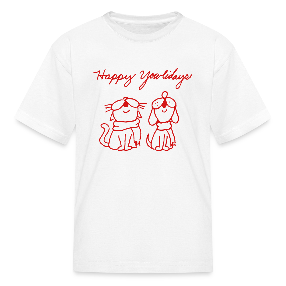 
                  
                    Happy Yowlidays Kids' T-Shirt - white
                  
                