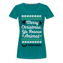 Load image into Gallery viewer, Ya Rescue Animal Contoured Premium T-Shirt - teal