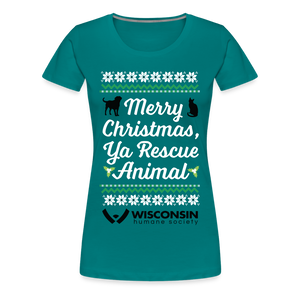 Ya Rescue Animal Contoured Premium T-Shirt - teal