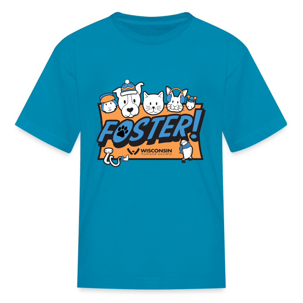 Foster Winter Logo Kids' T-Shirt - turquoise