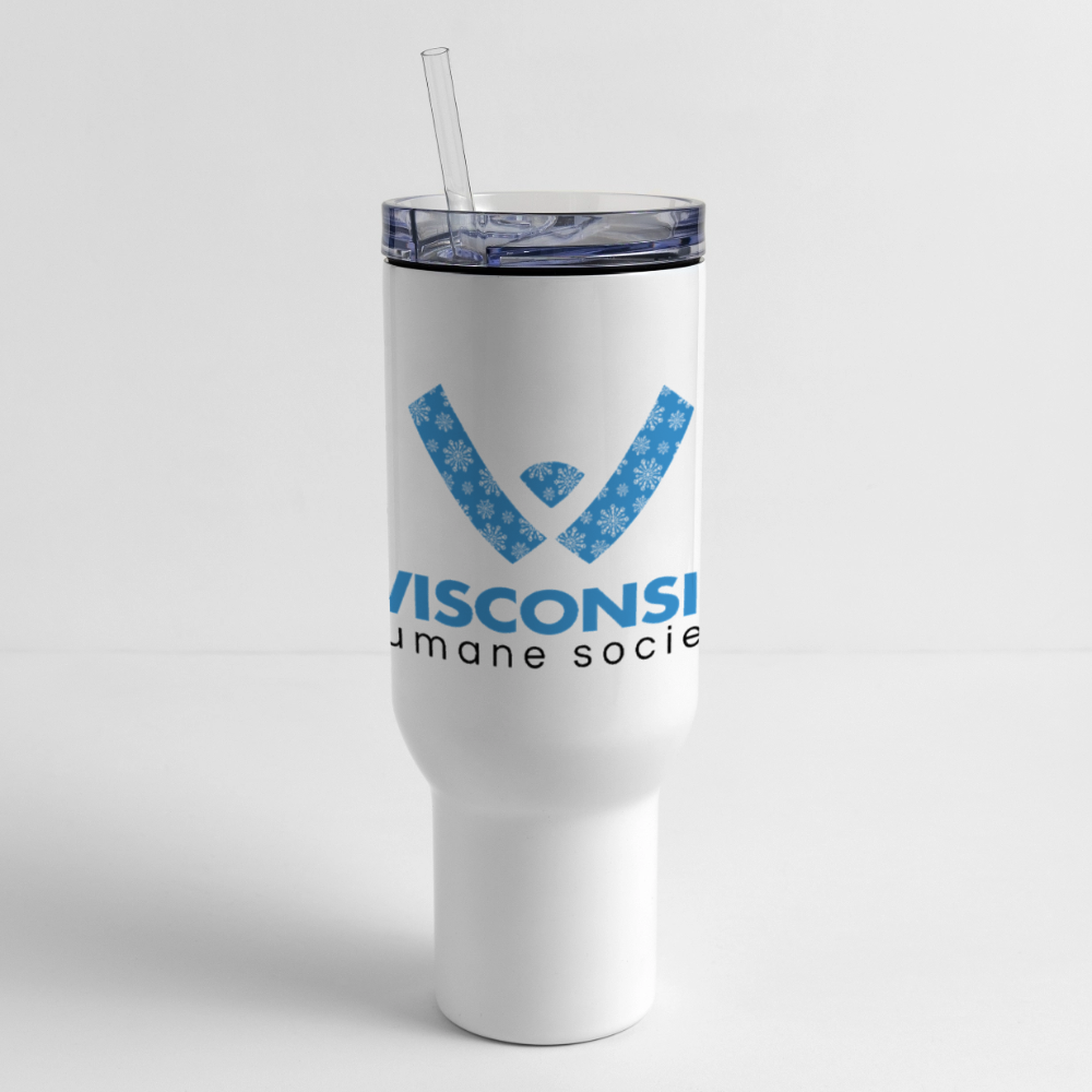 WHS Snow Logo 40 oz Travel Tumbler - white