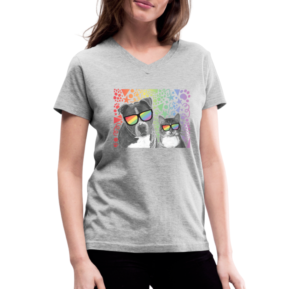 
                  
                    Pride Party Contoured V-Neck T-Shirt - gray
                  
                