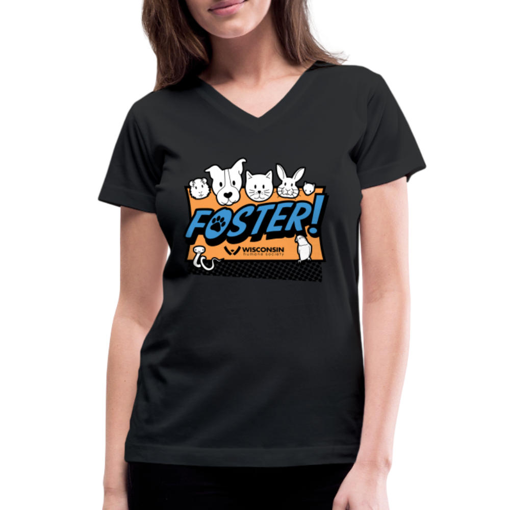 
                  
                    Foster Logo Contoured V-Neck T-Shirt - black
                  
                