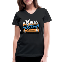 Load image into Gallery viewer, Foster Logo Contoured V-Neck T-Shirt - black