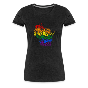 Pride Paws Contoured Premium T-Shirt - charcoal grey