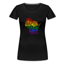 Load image into Gallery viewer, Pride Paws Contoured Premium T-Shirt - black