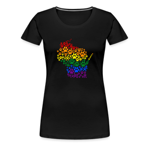 Pride Paws Contoured Premium T-Shirt - black