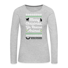 Load image into Gallery viewer, Ya Rescue Animal Contoured Premium Long Sleeve T-Shirt - heather gray