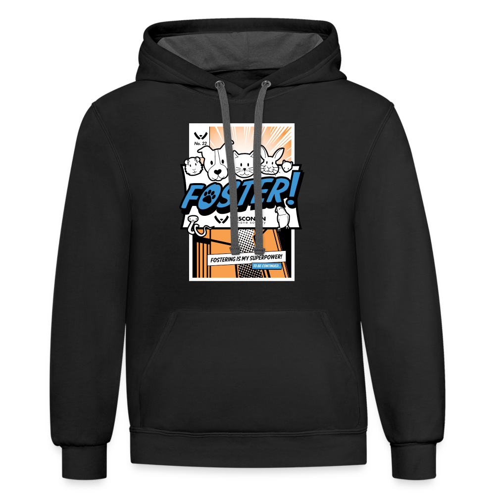 
                  
                    Foster Comic Contrast Hoodie - black/asphalt
                  
                